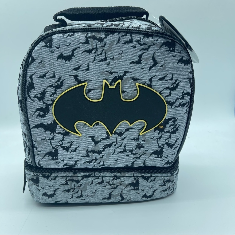 Batman Lunch Box DC Black Gray Logo
